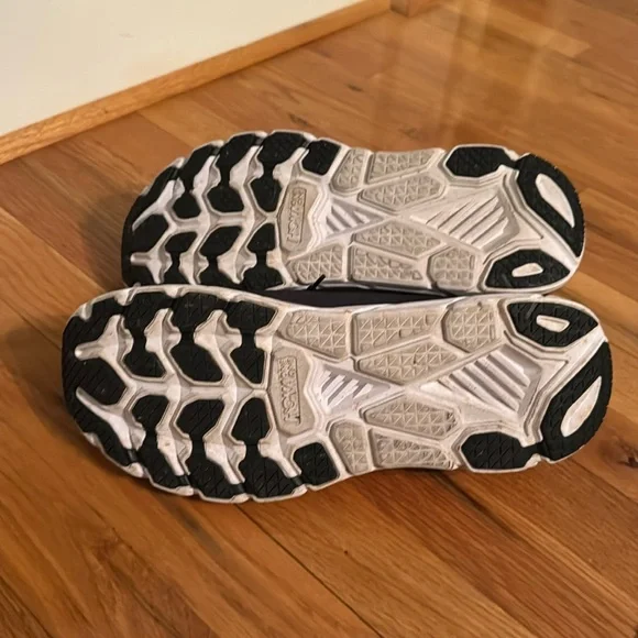 HOKA Black and White Running Shoes Men’s 11.5 - Picture 9 of 11